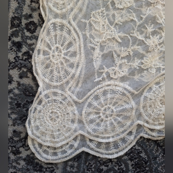 Lacey, White,  Knee length, Beach cover by Gimmicks - Picture 2 of 6